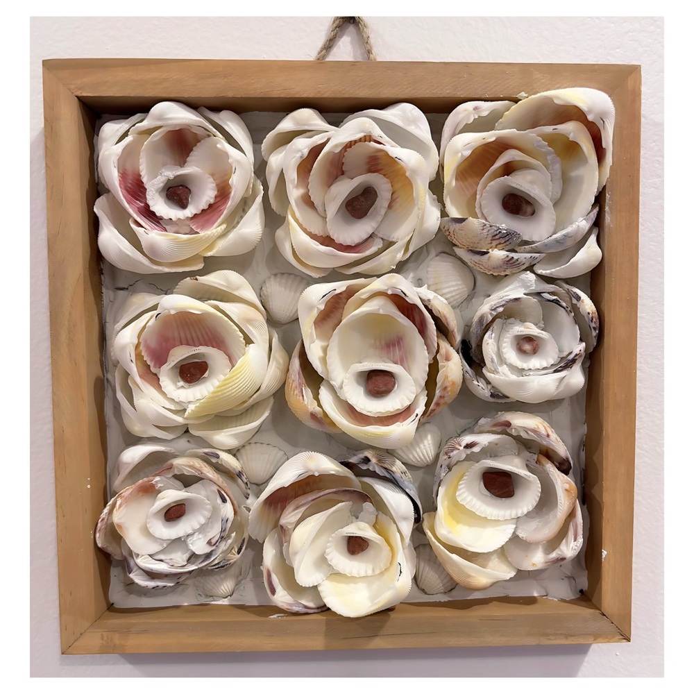 Floral Seashell Wall Art Decor